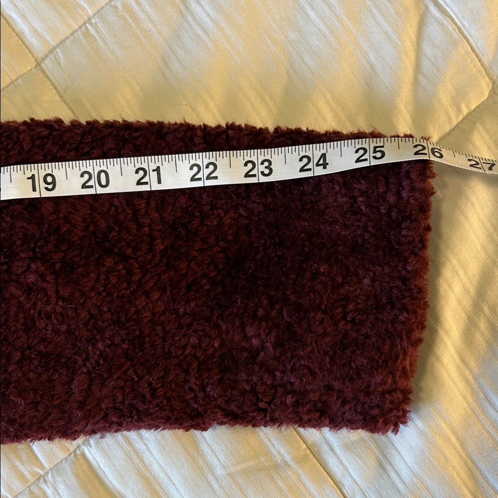 Pendleton Maroon Fleece Jacket with Plaid Detail Size Large - Picture 8 of 10
